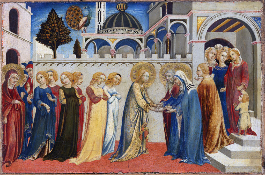 Sano di Pietro, Heimkehr Marias aus dem Tempel, 1448–1452
 © Lindenau-Museum Altenburg, Foto: punctum/Bertram Kober