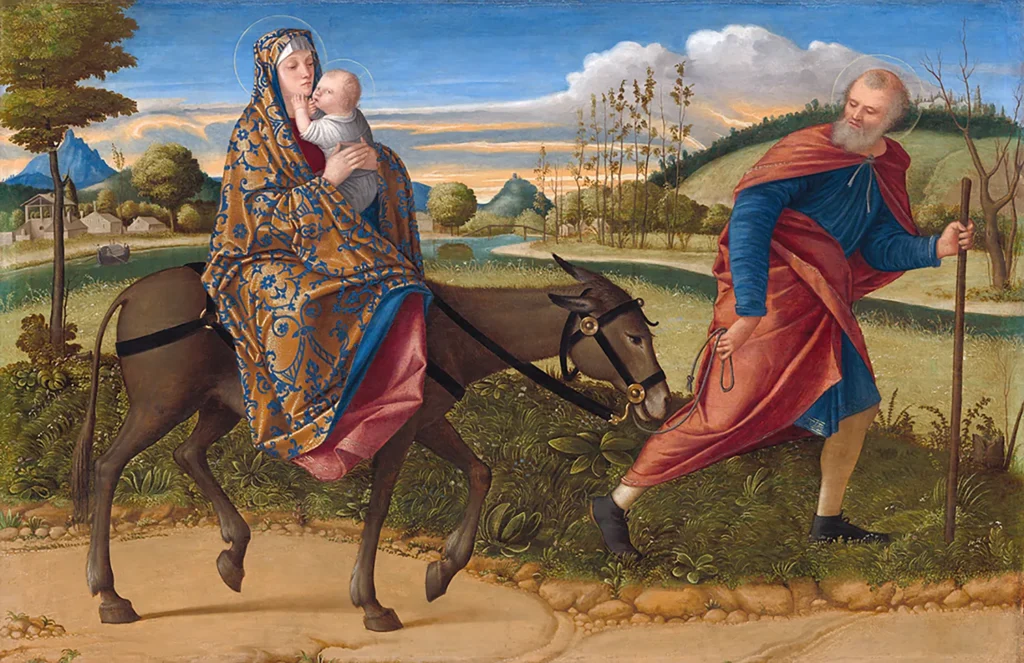 Vittore Carpaccio, Flight to Egypt, ca. 1515,
National Gallery of ArtWashington, Andrew W. Mellon Collection,
 © Authorised by National Gallery of Art, Washington