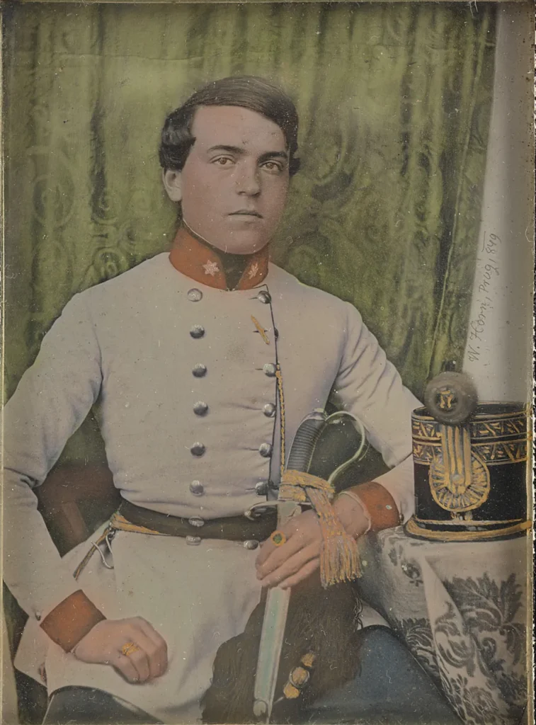 Wilhelm Horn, Portrait of a young officer, 1849
ALBERTINA, Vienna, on permanent loan from the Höhere Graphische Bundes-
Teaching and Research Institute, © Photo: ALBERTINA, Vienna