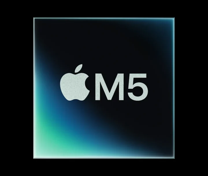 Apple M5 chip logo – official hero image introducing the next generation of Apple Silicon © Apple Inc., 2025.