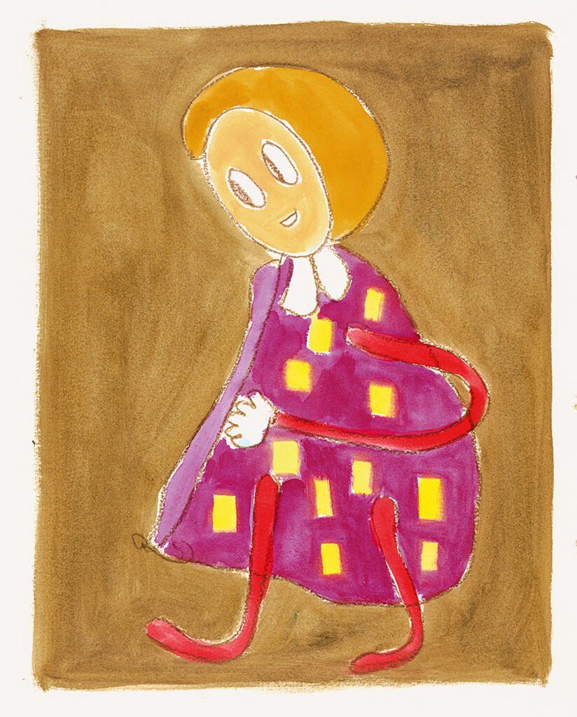 André Butzer, Ohne Titel (Jahreszeiten 27), 2025, Aquarell und Buntstift auf Papier